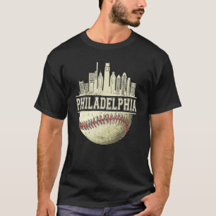 Camiseta Vintage Philadelphia Baseball Skyline Retro Philly
