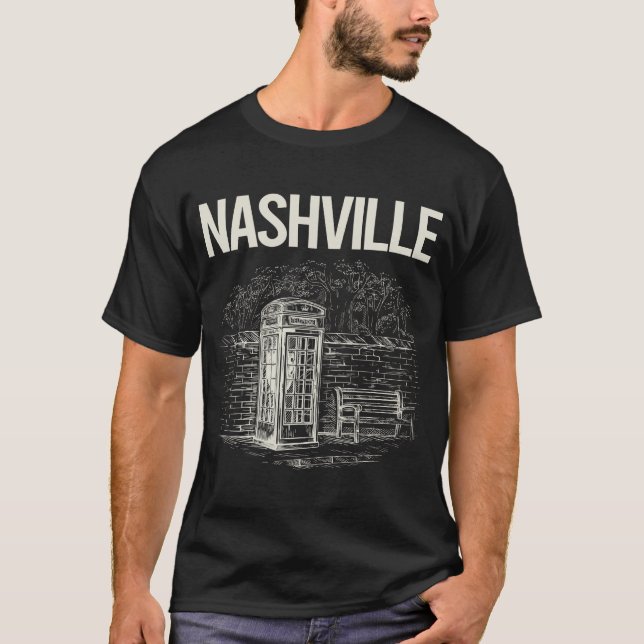 Camiseta Vintage Phone Booth Nashville (Frente)