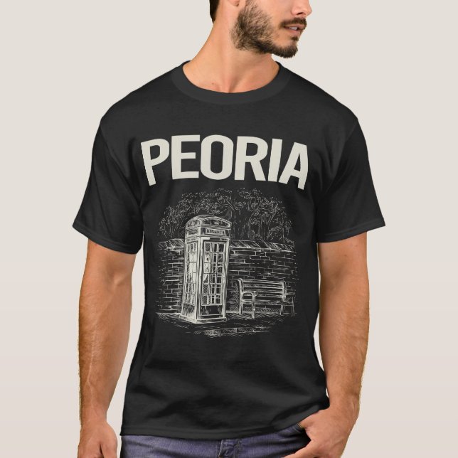Camiseta Vintage Phone Booth Peoria (Frente)