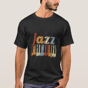Camiseta Vintage Piano Musical Instrumento Musical Jazz Gen