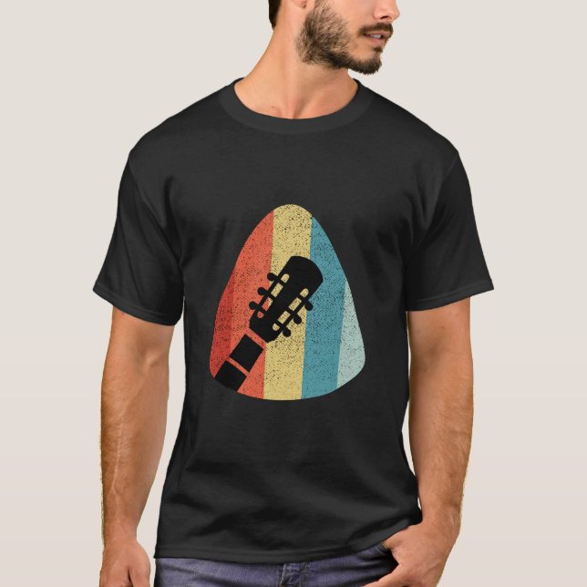 Camiseta Vintage Pick Guitar Design (Frente)