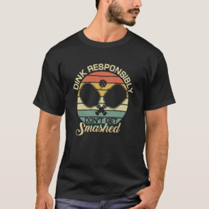 Camiseta Vintage Pickleball Dink Responsavelmente Não Obten