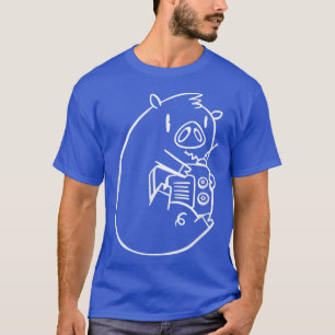 Camiseta Vintage Pig Holding Radio Amateur Radio Radio Oper