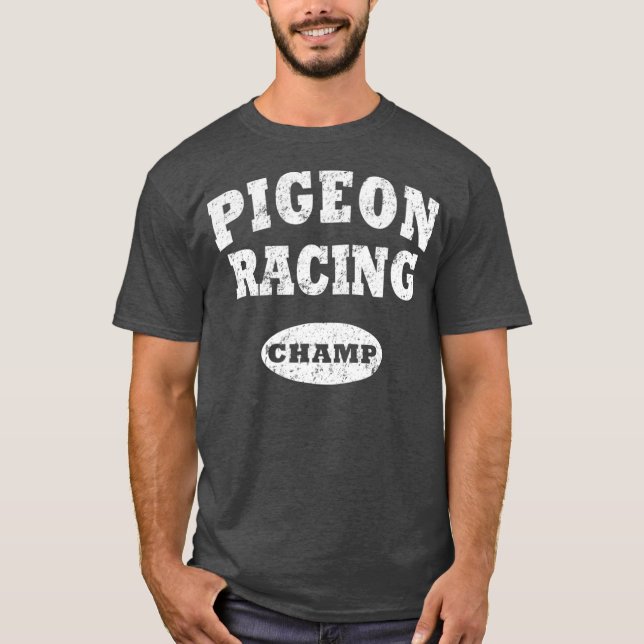 Camiseta Vintage Pigeon Racing Champ Champion Distress (Frente)