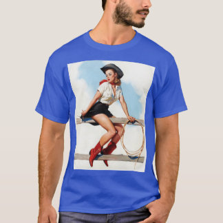 Camiseta Vintage Pin Up Cowgirl 3