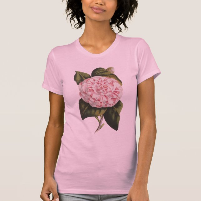 Camiseta Vintage Pink Camelia Bonito Gardener (Frente)