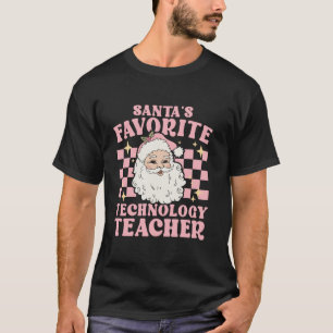 Camiseta Vintage Pink Christmas Santas Favorita Technology