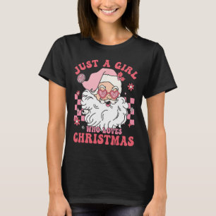 Camiseta Vintage Pink Papai Noel Natal Girls Feriado X