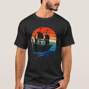 Camiseta Vintage Pirate Navio Retronáutico Capitão Sa