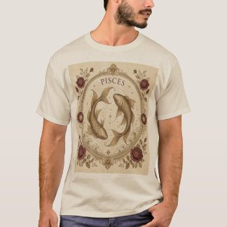 Camiseta Vintage Pisces Zodiac Fish Art