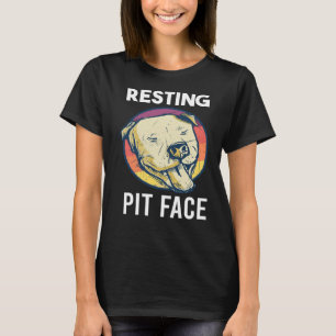 Camiseta Vintage Pitbull - Pit De Descanso Enfrentado Engra