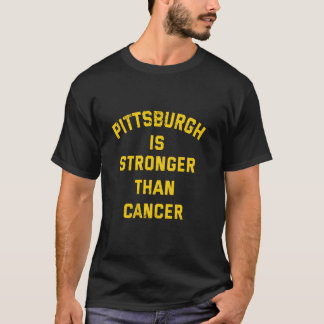 Camiseta Vintage Pittsburgh É Mais Forte Que O Cancer Aware