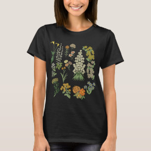 Camiseta Vintage Plantas Botânicas Flores Inspiradas Nature