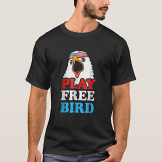Camiseta Vintage Play Free Bird Bald Eagle Patriot American