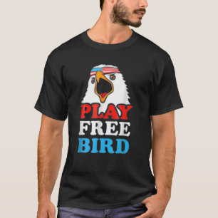 Camiseta Vintage Play Free Bird Bald Eagle Patriot American