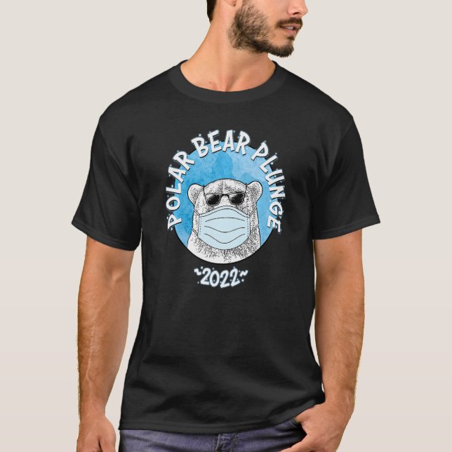 Camiseta Vintage Polar Bear Plunge Com Facemask 2022 (Frente)