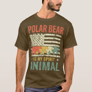 Camiseta Vintage Polar Bear Spirit Amante de os animais Ret