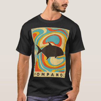 Camiseta Vintage Pompano Fish Lover Animal Retro Style