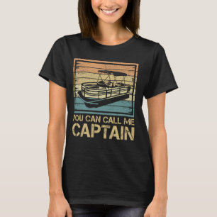 Camiseta Vintage Pontoon Boat Barco Você Pode Me Chamar Cap