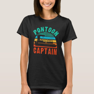 Camiseta Vintage Pontoon Capitão Barco Boat Owner Boater