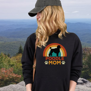 Camiseta Vintage Poodle Dog Mãe Sunset