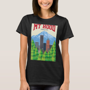 Camiseta Vintage Portland Oregon City, Centro Skyline com
