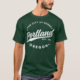 Camiseta Vintage Portland Oregon City of Rosas Retro EUA