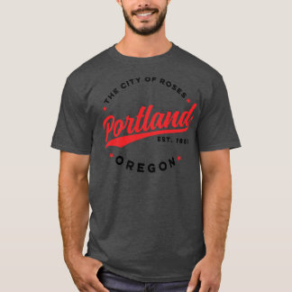 Camiseta Vintage Portland Oregon City of Rosas Retro USA 1