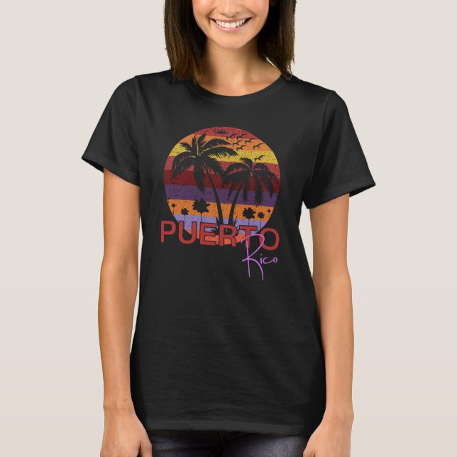 Camiseta Vintage Porto Rico Summer Beach (Frente)