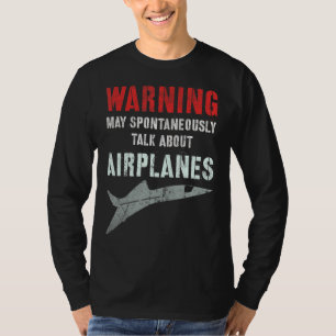 Camiseta Vintage, Posso FALAR Spontaneamente SOBRE AVIÕES F