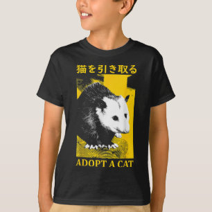 Camiseta Vintage Possum Adota Um gambá Possum Japonês