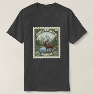 Camiseta Vintage Postage Stamp Canadá