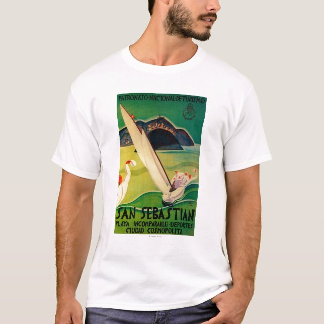Camiseta Vintage PosterEurope de San Sebastian (Frente)
