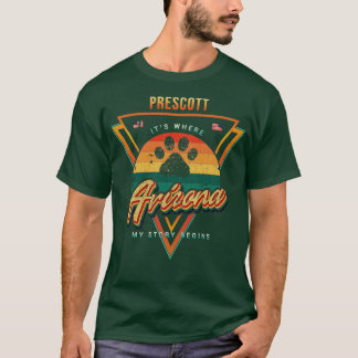 Camiseta Vintage Prescott Arizona Onde Minha História Começ