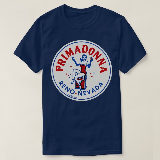 Camiseta Vintage Primadonna Club Reno Nevada (Frente do Design)