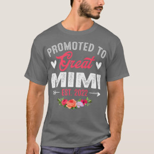 Camiseta Vintage Promovida Para Mimi 2022 Retro New Mãe Avô