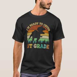Camiseta Vintage Pronto Para Esmagar Dinossauros Da Classe