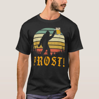 Camiseta Vintage PROST! Bigfoot Yeti Bebendo Beer Alemão O