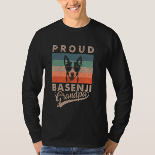 Camiseta Vintage Proud Basenji Cachorro Vovô Proprietário d