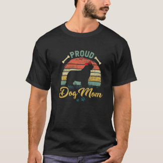 Camiseta Vintage Proud Cachorro da Terra Nova Mãe Retro Mãe