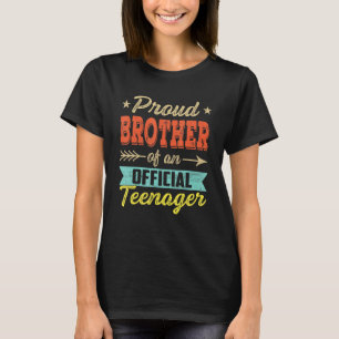 Camiseta Vintage Proud Irmão Oficial Adolescente 13 Bday