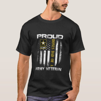 Camiseta Vintage Proud Pai De Bônus De Um Veterano Do Exérc