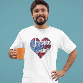 Camiseta Vintage Puerto Rico Flag Boricua Heart