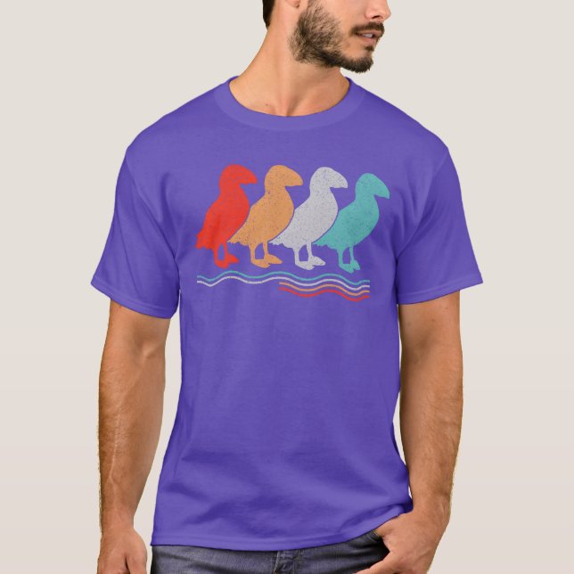 Camiseta Vintage Puffin Bird Seabird (Frente)
