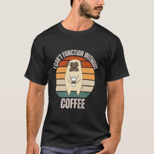Camiseta Vintage Pug I Can T Function Without Coffee Lover