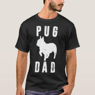 Camiseta Vintage Pug Pai Puggt Padre Dog Papá Pet Lo