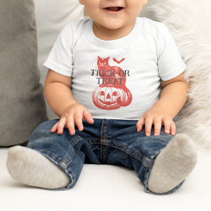 Camiseta Vintage Pumpkin Bat e Cat Halloween Party