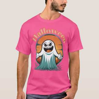 Camiseta Vintage Pumpkin Cena da Família Halloween