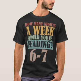 Camiseta Vintage Quantas Noites Por Semana Você Deve Ler