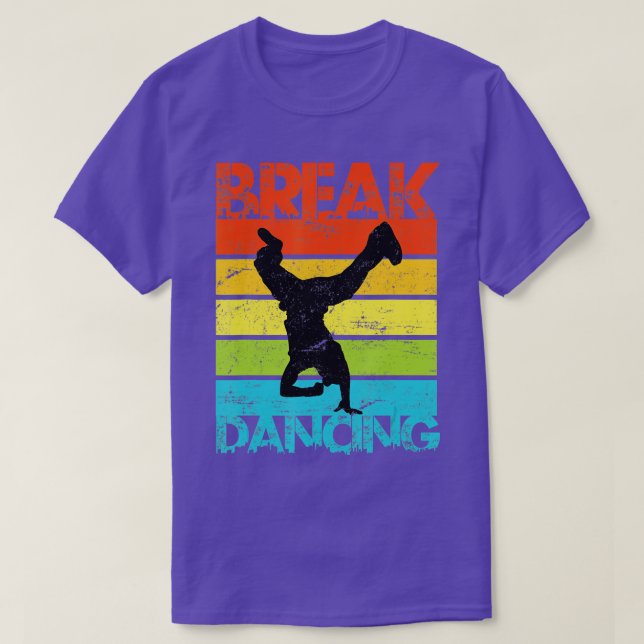 Camiseta Vintage quebrando bboy dança urbana (Frente do Design)